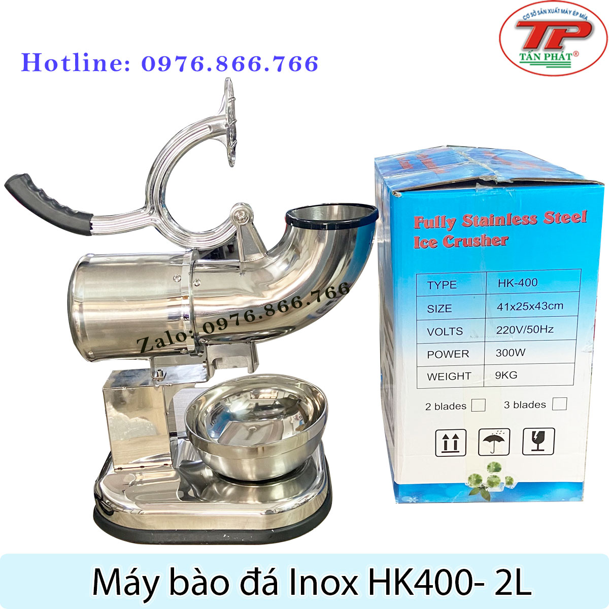 máy bào đá inox HK400 chất lượng cao giá rẻ Tấn Phát 